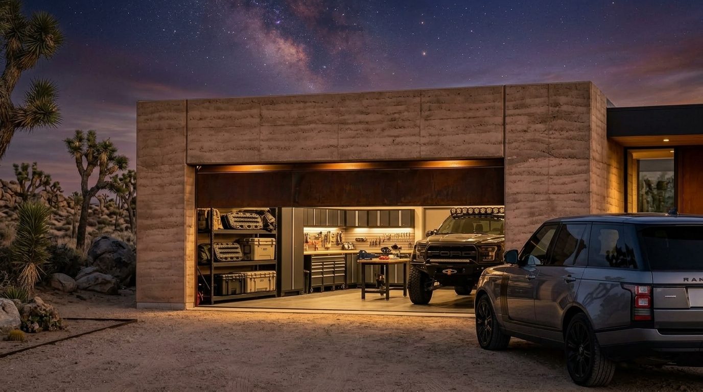 Local Garage Door Metro Hamdan Garage Door Gliding Open Revealing Warm Illuminated Interior